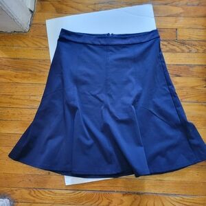Gap Fit & Flare Stretch Navy Blue Skirt 16 Career Professional Elevated Basic